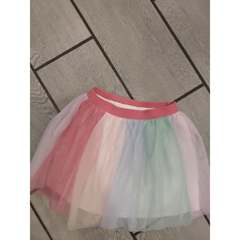 Jumping Beans Girls Rainbow Pastel Tulle Cartwheel Scooter Skort Size 6 Pink